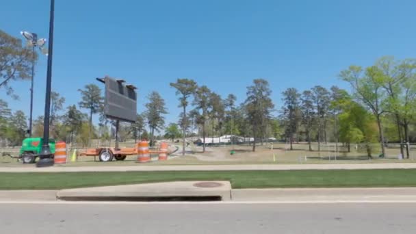 Augusta Usa Masters Golf Tournament Berckmans Road Masters Staging Entrance — ストック動画