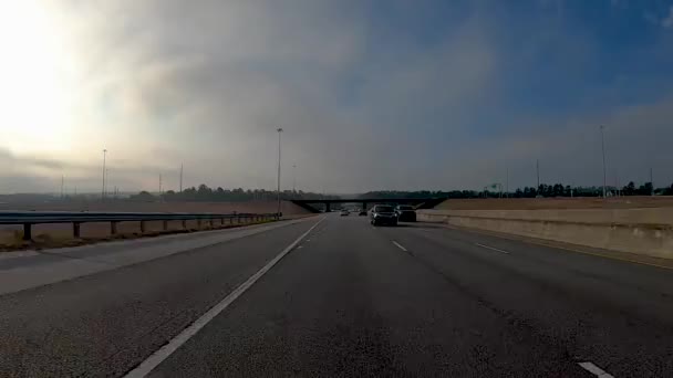 Augusta Usa Vpo Traseiro Trânsito Bobby Jones Expressway Pela Manhã — Vídeo de Stock