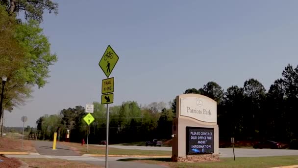 Columbia County Usa Patriots Park Columbia Road Digital Street Sign — Vídeo de Stock