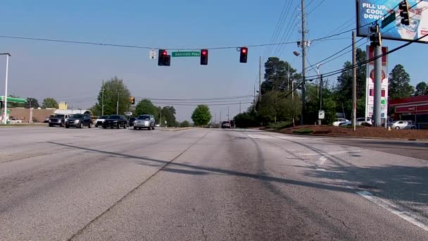 Columbia County Usa Pov Time Lapse Traffic Way Stop Light — Vídeo de stock