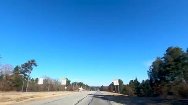 Burke County Usa Pov Fpv Passeert Bouwplaats Highway Deans Bridge — Stockvideo