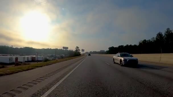 Augusta Usa Kolem Projíždí Zpomaleně Policejní Auto Richmond County Krásným — Stock video