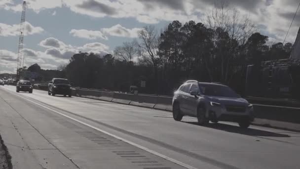 Augusta Del Norte Carolina Del Sur Tráfico Carretera Interestatal Línea — Vídeo de stock