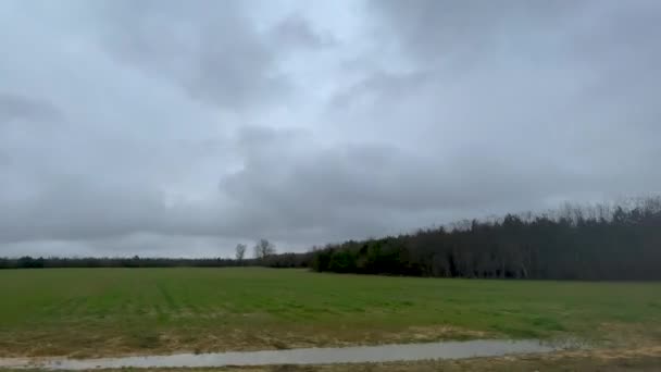 Paisagens Verdes País Bonito Terras Agrícolas Geórgia Rural — Vídeo de Stock