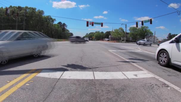 Columbia County Usa Verkeerstijd Een Wegs Kruispunt Een Bewolkte Blauwe — Stockvideo