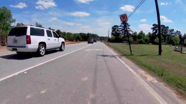 Columbia County Usa Pov Fpv Road Construction Vehicles Traffic Hereford — Vídeo de Stock