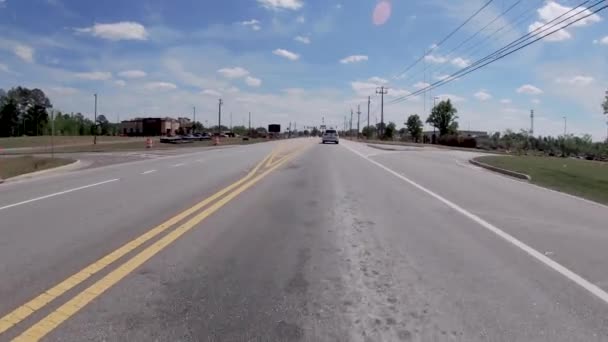 Columbia County Eua Pov Fpv Viajando Por Uma Estrada Construção — Vídeo de Stock
