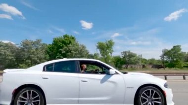 Augusta, Ga USA - 04: 18: 21: Gordon Otoyolu üzerindeki kentsel sanayi otoyolu ve trafik