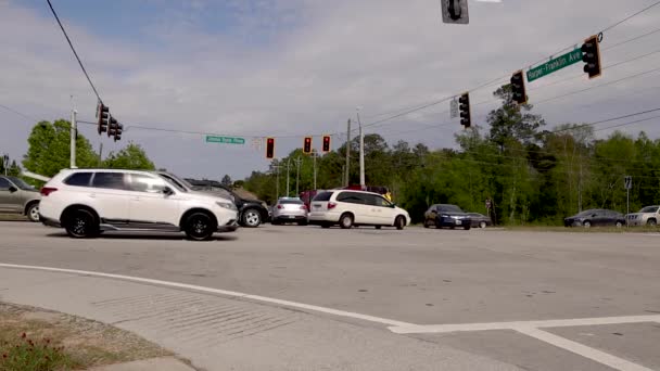 Augusta Eua Acidente Carro Harper Franklin Ave Jimmie Dyes Parkway — Vídeo de Stock