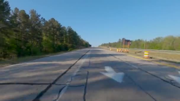 Augusta États Unis Vue Caméra Arrière Pov Fpv Regardant Arrière — Video