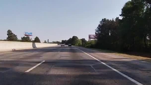 Augusta Usa Verlaat Oprit Vanaf Een Autoweg Een Heldere Dag — Stockvideo