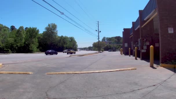 Augusta Usa Verkehr Auf Einer Autobahn Einer Städtischen Waschanlage Ansicht — Stockvideo