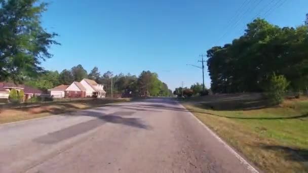 Augusta Usa Pov Fpv Driving Rural Country Patched Road Homes — Stock Video
