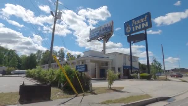 Richmond County Usa Pan Travel Inn Motell Och Värdshus Frontage — Stockvideo