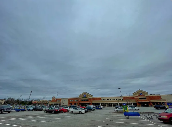 Columbia County Usa Kroger Shopping Center Strip Mall Parking Lot — Stock Photo, Image