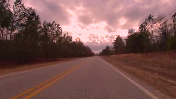 Burke County Usa Pov Fpv Їздить Сільській Дорозі Сміттям Відходами — стокове відео