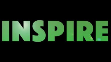 abstract motion background INSPIRE text with lens flare effect