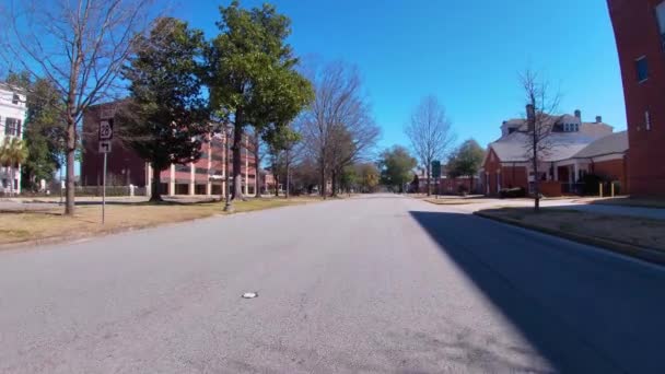 Augusta Usa Red Light Pov Fpv Driving Downtown Augusta Georgia — Stock Video