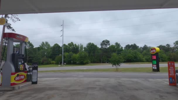 Columbia County Usa Time Lapse Traffic Gas Station Completely Out — Vídeo de stock