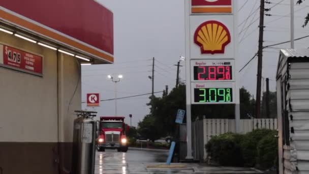 Richmond County Usa Digital Gas Price Sign Circle Gas Out — Vídeo de stock