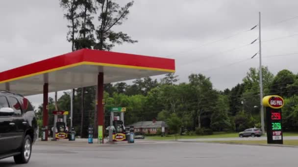 Columbia County Eua Gás Está Fora Posto Gasolina Gás Pro — Vídeo de Stock