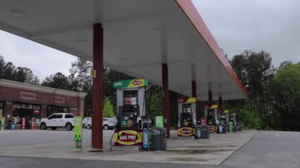 Columbia County Usa Close Gas Out Gas Pro Gas Station — Vídeo de stock