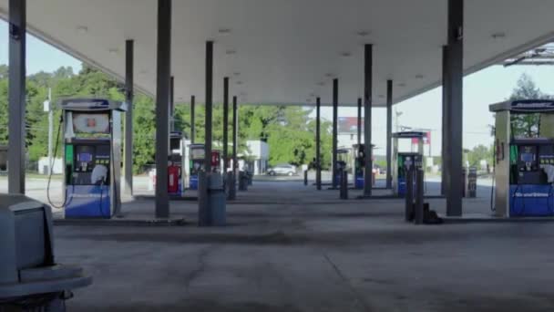 Richmond County Usa Raceway Deki Naylon Torba Ile Benzin Pompaları — Stok video