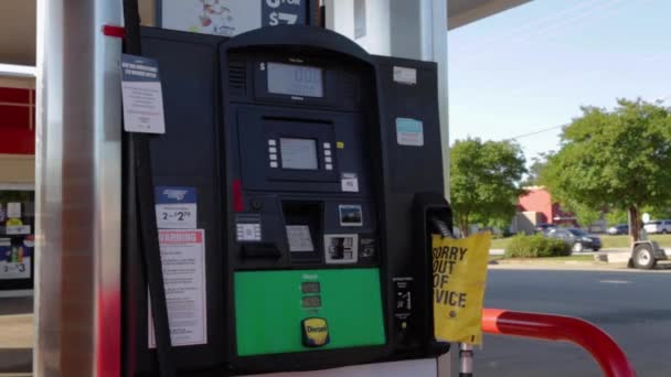 Columbia County Usa Sömürge Boru Hattı Hackleme Murphy Benzin Istasyonunu — Stok video