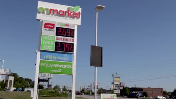 Колумбійський Округ Usa Колоніальний Газогін Енмаркет Газової Станції Цифровий Вуличний — стокове відео