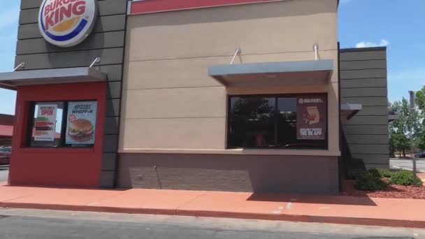 Duluth Usa Pan Burger King Front Side Restaurant Pleasant Hill — 图库视频影像