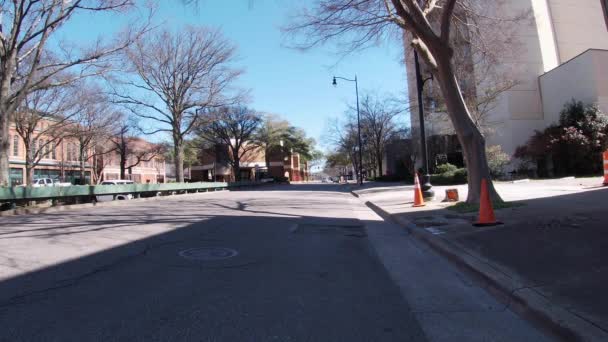 Augusta Usa Şehir Merkezinde Sokak Manzaralı Trafik — Stok video