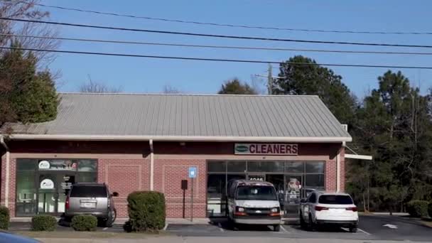 Columbia County Usa Street View Traffic Dry Cleaners Business Bel — Stock Video