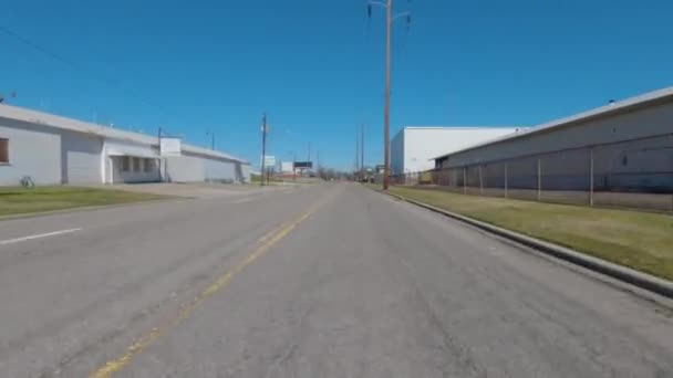 Augusta Usa Pov Fpv Historische Gebouwen Centrum Augusta Stedelijke Industriële — Stockvideo