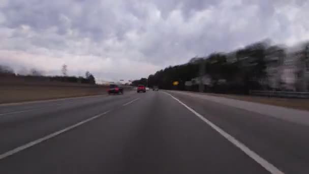 Richmond County Usa Autofahren Zeitraffer Bewölkten Tagen Auf Autobahnen Und — Stockvideo