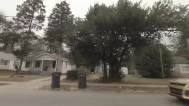 Richmond County, Ga USA - 01 21: 1950 model eski tip evler Gürcistan 'da sonbahar - Wrightsboro yolu