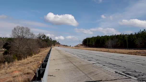 Burke County États Unis Vue Lointaine Circulation Sur Une Autoroute — Video