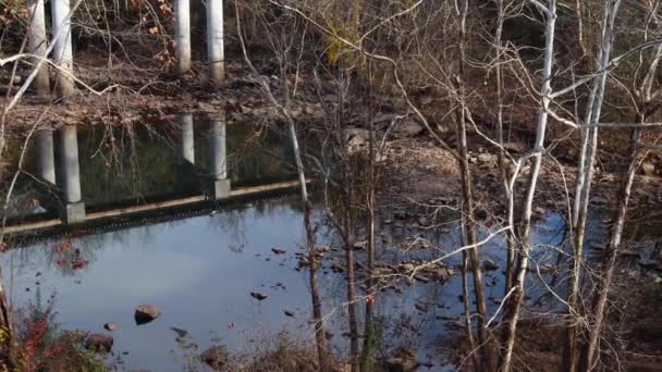 Panneau Une Colonne Pont Rivière Train Augusta Canal Trail 2021 — Video