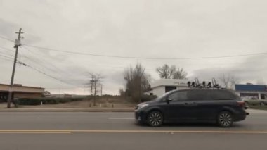 Augusta, Ga USA - 01 21: Wendys 'in Sokak Tavanı Max Bojangles ve binaları - Wrightsboro Yolu