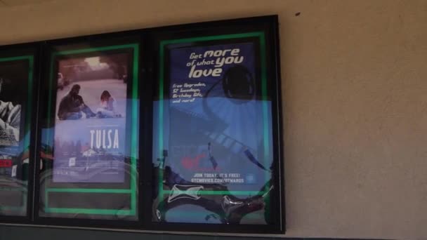 Augusta Usa Berühmtes Masters Kino Für Gute Filmplakate Geschlossen Washington — Stockvideo