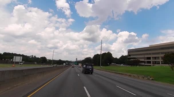 Atlanta Usa Pov Fpv Rijdt Snelweg 285 Een Verkeersbericht Een — Stockvideo