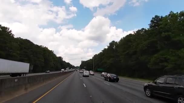 Atlanta Usa Pov Fpv Carretera Interestatal 285 Tráfico Medio — Vídeos de Stock