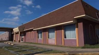 Augusta, Ga USA - 11: 14: 20 Terk edilmiş Eski Otel Oteli Restoranı İnşaat malzemeleri 