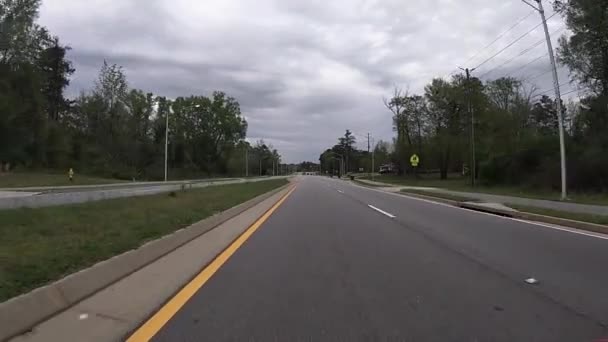 Augusta Usa Pov Fpv Driving Newly Designed Road Storm Clouds — Stock Video