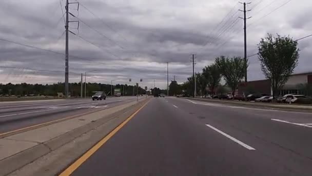 Augusta Usa Pov Fpv Conduce Una Carretera Nuevo Diseño Walmart — Vídeos de Stock