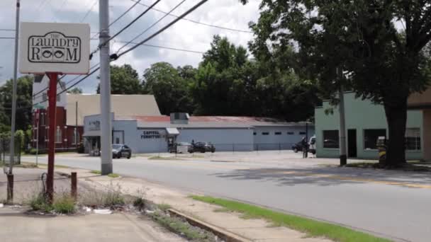 Waynesboro Usa Área Urbana Del Centro Waynesboro Georgia Personas Tráfico — Vídeos de Stock