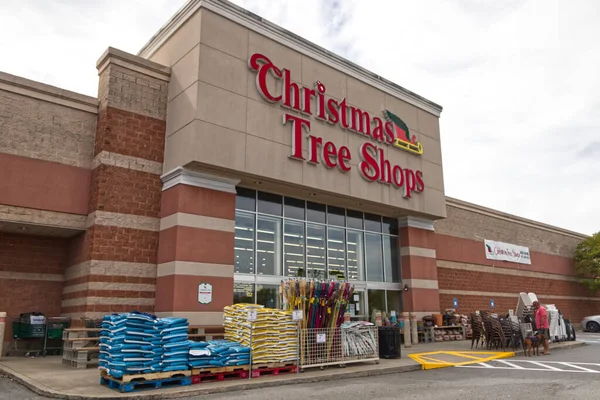 Augusta Usa Hombre Con Perro Tienda Minorista Christmas Tree Shops — Foto de Stock