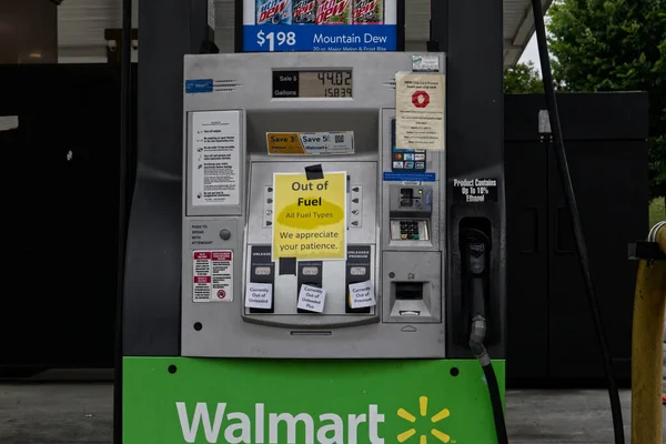 Columbia County Usa Close Walmart Tankstelle Out Fuel Zeichen Colonial — Stockfoto