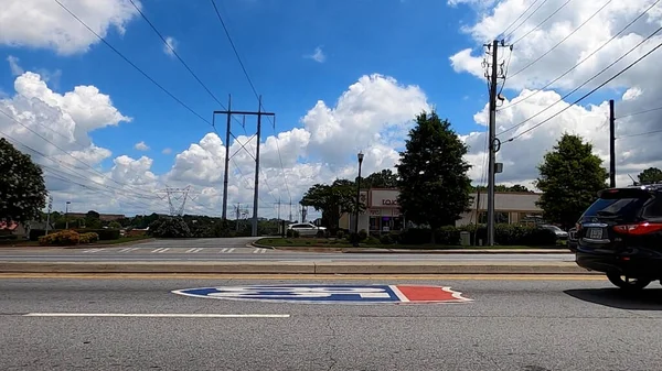 Duluth Usa Verkehr Auf Der Pleasant Hill Road — Stockfoto