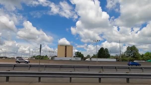 Condado Gwinnett Usa Tráfico Carretera Interestatal — Vídeos de Stock