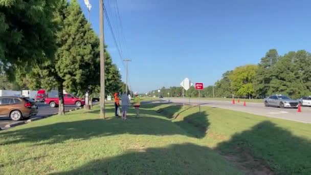 Augusta Usa Collision Une Semi Remorque Avec Une Camionnette Arrière — Video